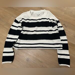 Pink Rose Cropped Knit Sweater